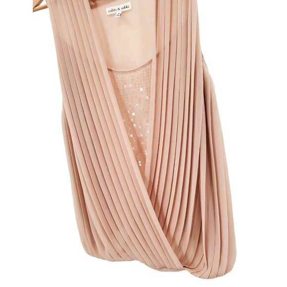 New Robbi & Nikki M Shirt Sequin Pleated Top Sleeveless Drape Blouse Sleeveless - Picture 11 of 12